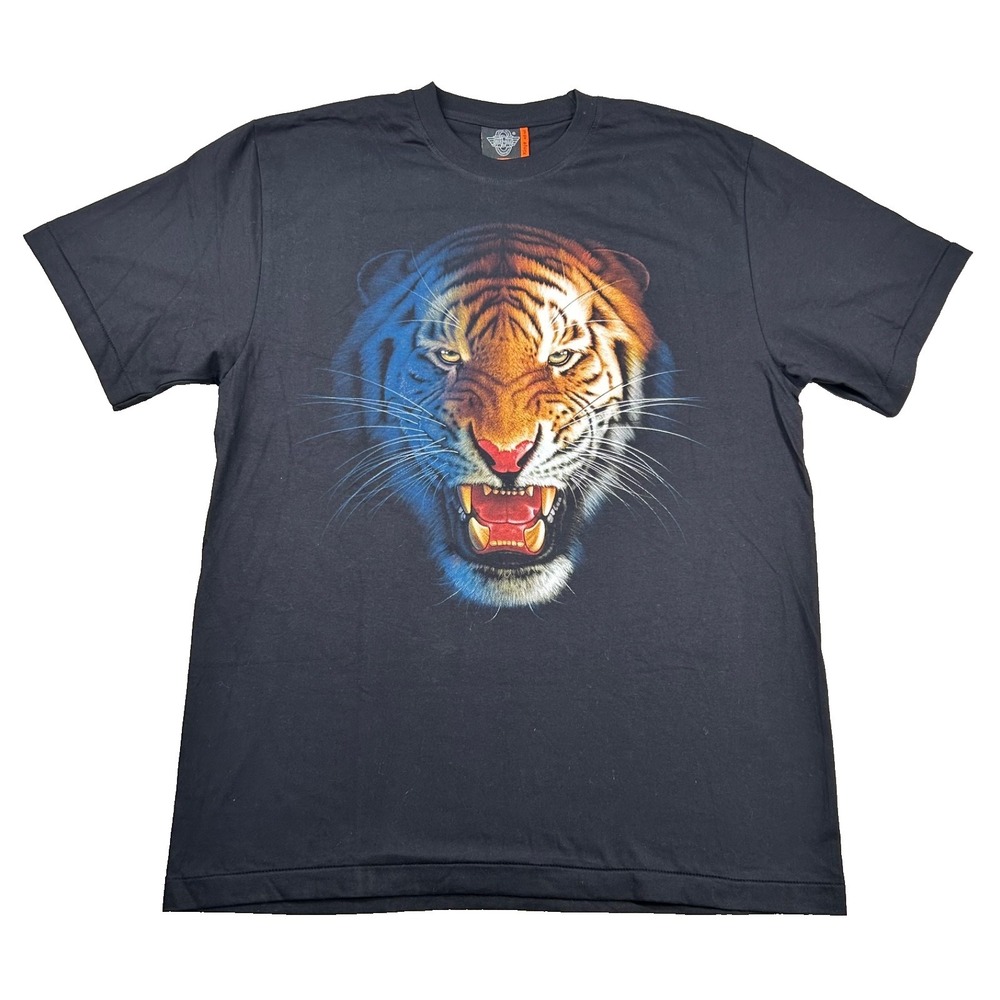 Vintage Rock Eagle Tiger Shirt Mens XL Double Sided Graphic Nature Single Stitch